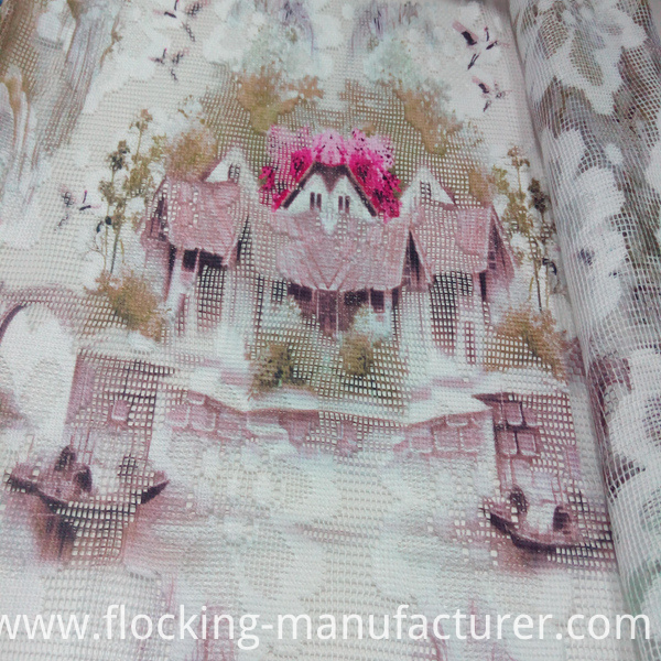 Polyester Printed Garment/ Home Textile Net Fabric